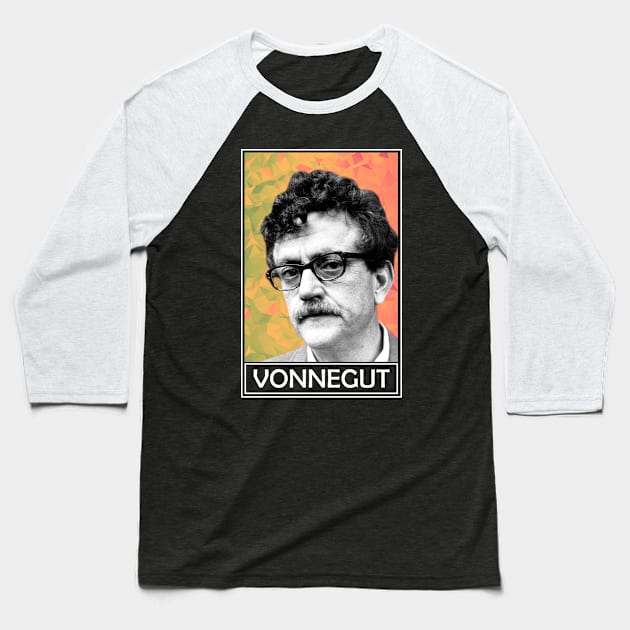 Kurt Vonnegut Baseball T-Shirt by TheLiterarian